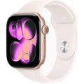 Apple Watch Series 11 46mm S/M GPS - Rose Gold com Pulseira Sport Light Blush