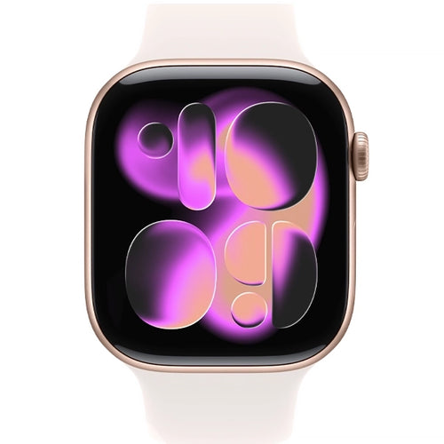Apple Watch Series 11 46mm S/M GPS - Rose Gold com Pulseira Sport Light Blush