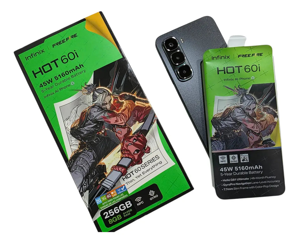 Smartphone Infinix Hot 60i 256GB 8GB RAM Dual SIM MediaTek Helio G81 – Preto