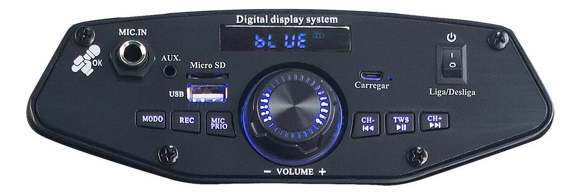 Caixa De Som Portátil Bluetooth 250w Cor Preto Aquário Hype 250 127/220v