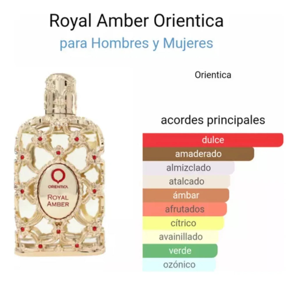 Perfume Luxury Collection Royal Amber tradicional 80ml fragrância elegante e duradoura unissex