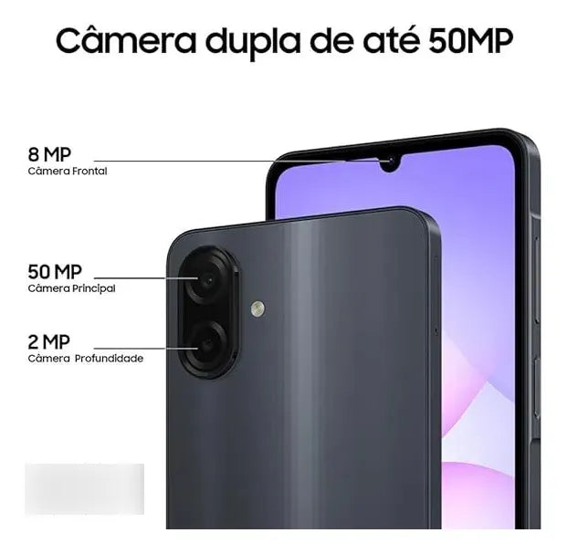 Smartphone Samsung Galaxy A07 128GB 4GB RAM Dual SIM – Preto