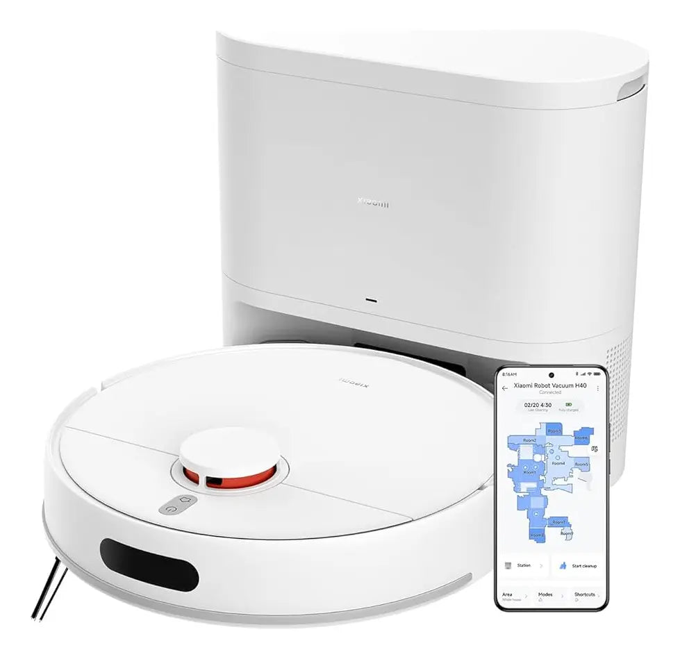 Aspirador De Pó Xiaomi H40 10000 Pa Robot White White Mop Branco 127v