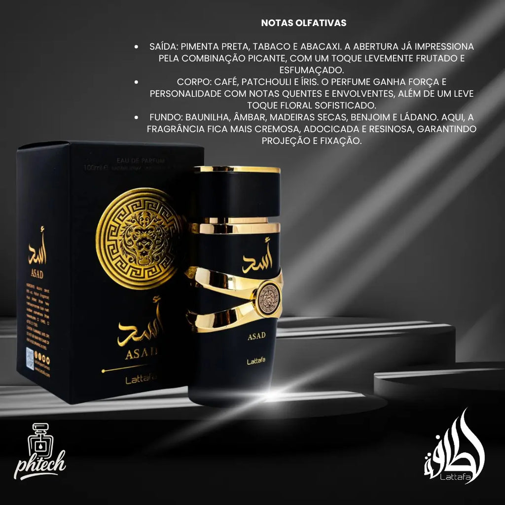 Perfume Lattafa Asad 100ml Eau de Parfum Original Árabe
