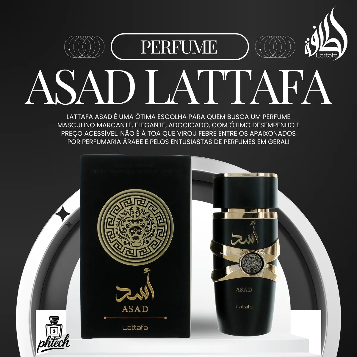 Perfume Lattafa Asad 100ml Eau de Parfum Original Árabe