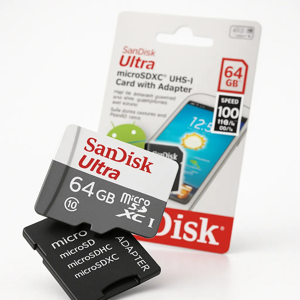 Cartão de Memória MicroSD 64GB SanDisk Classe 10 com Adaptador