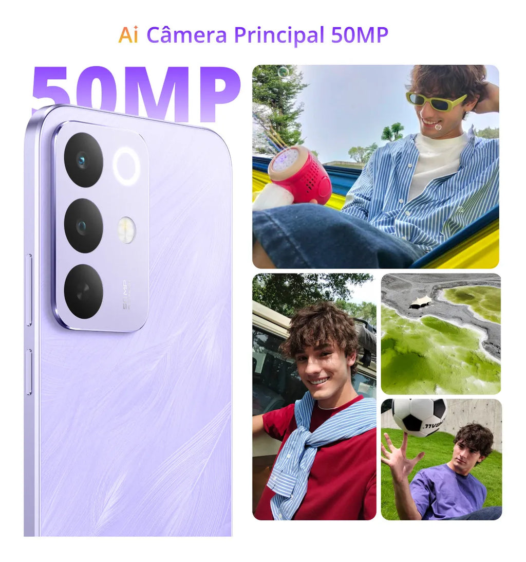 Smartphone Realme C85 256GB 8GB RAM Dual SIM Tela 144Hz Bateria 7000mAh IP69 – Azul