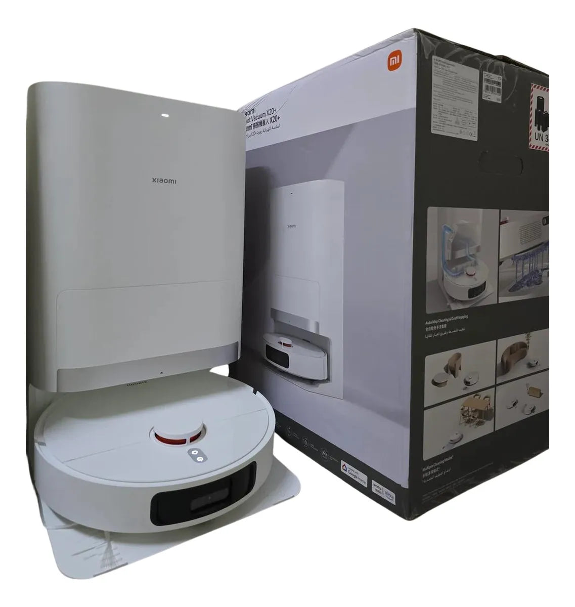 Aspirador Robô Xiaomi Vacuum X20+ Branco com Estação Base Inteligente