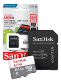 Cartão de Memória MicroSD 64GB SanDisk Classe 10 com Adaptador