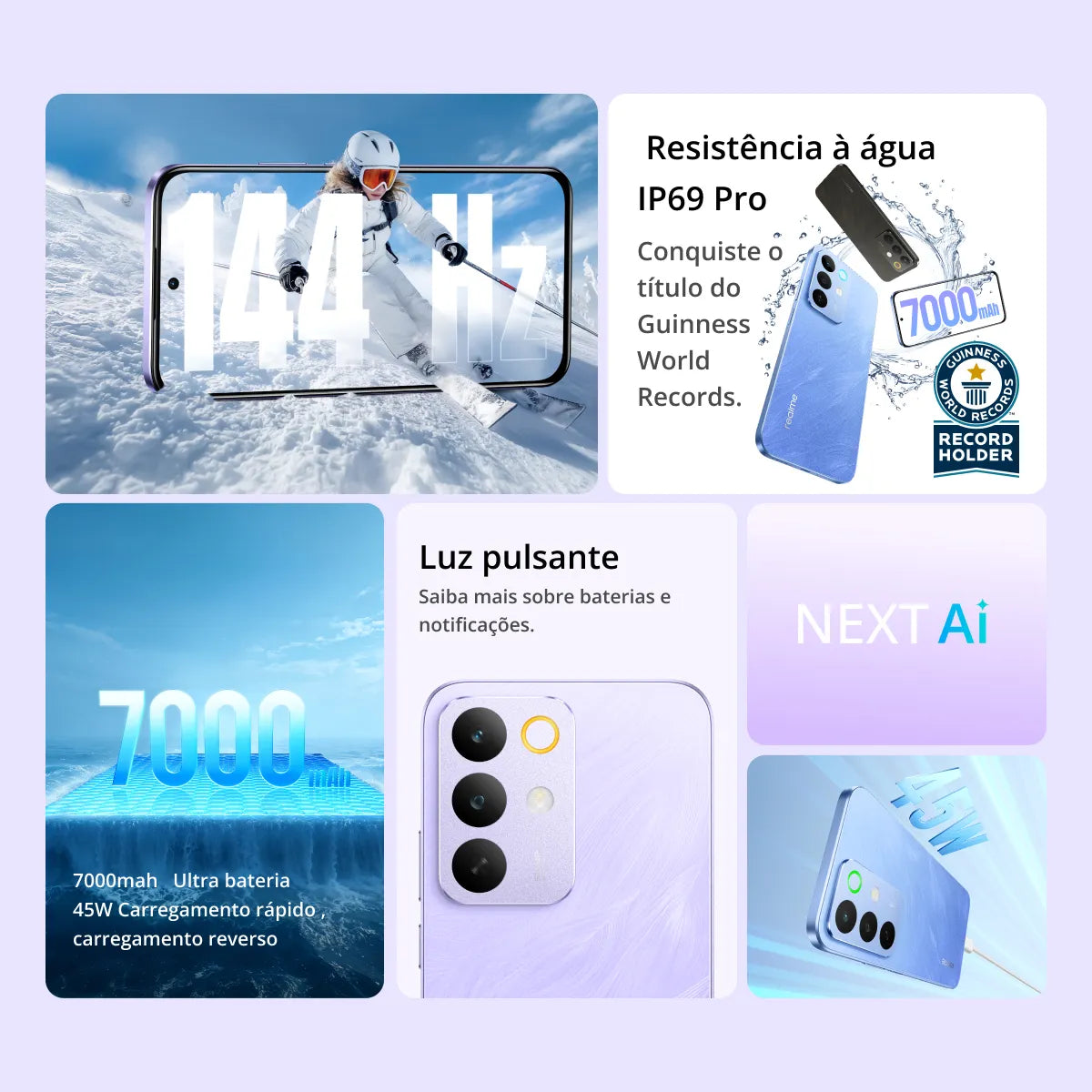 Celular Smartphone Realme C85 128gb 6gb Ram Dual Sim Bateria 7000mah 144hz Ip69 Pro Impermeável