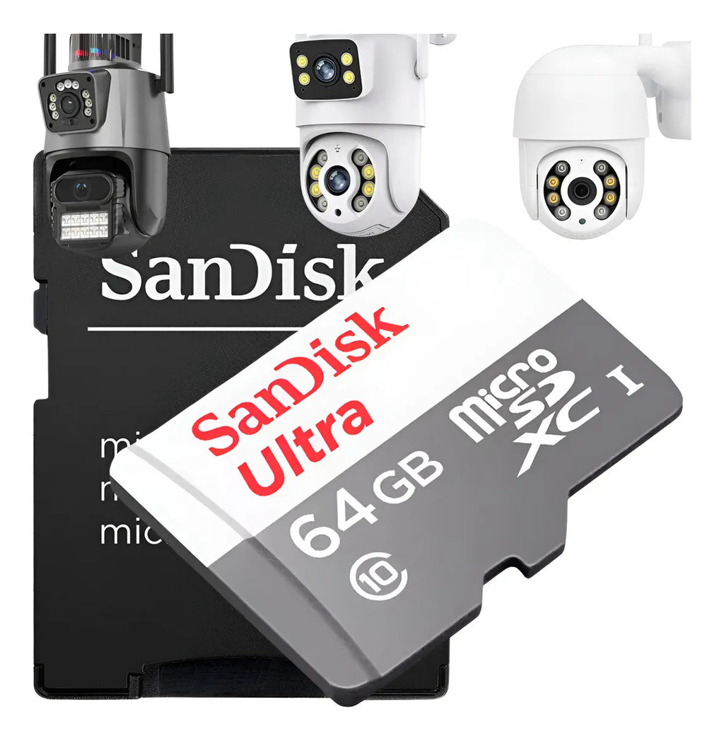 Cartão de Memória MicroSD 64GB SanDisk Classe 10 com Adaptador