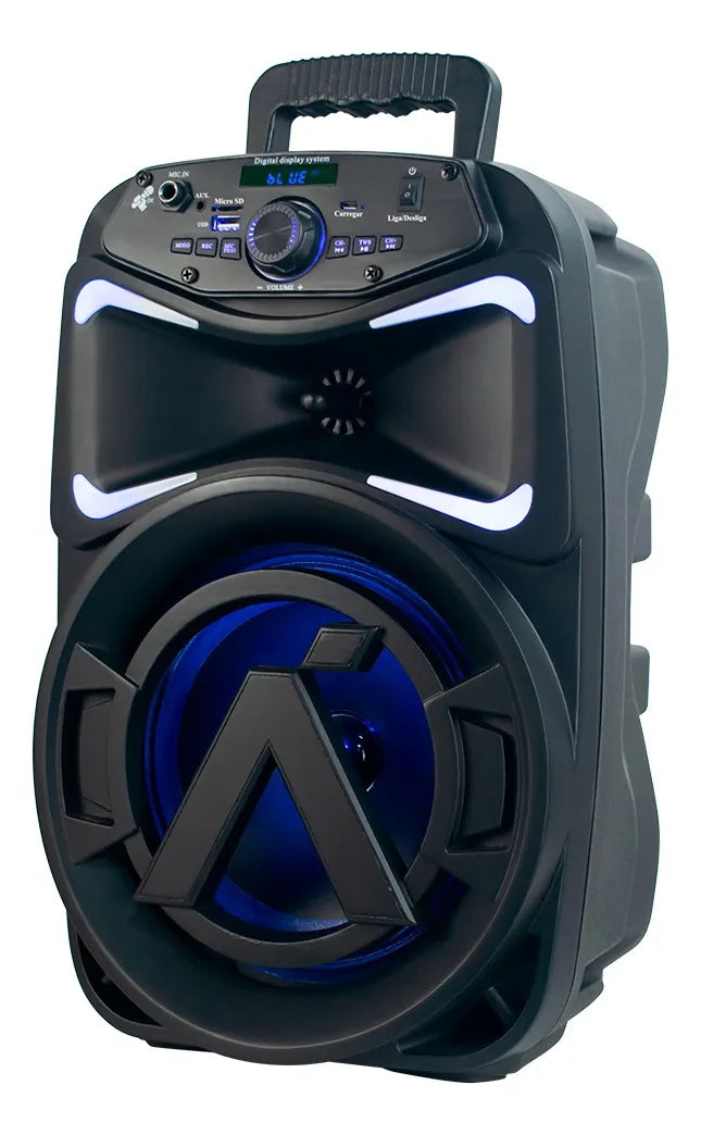 Caixa De Som Portátil Bluetooth 250w Cor Preto Aquário Hype 250 127/220v