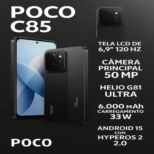 Xiaomi Poco C85 | 256GB | 8GB RAM | Desbloqueado | Película Inclusa